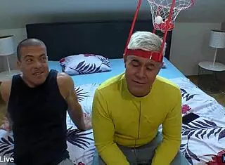 football fans ready for ffm threesome with your huge cock stepson pounding shaved pussies doggystyle?