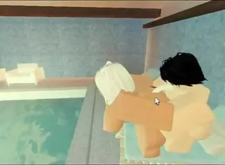 subscriber fucks milf slut rough by pool creampie