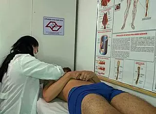 nurse gets wildly aroused spotting patient's massive throbbing erection up close