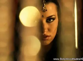 exotic indian brunette strips teasing erotic dance nude