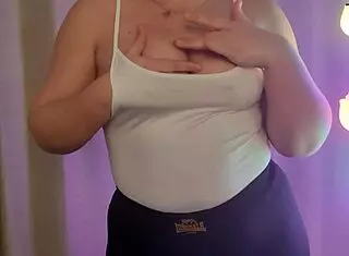 damn, these natural tits on that curvy milf are perfect for homemade spitting fetish play