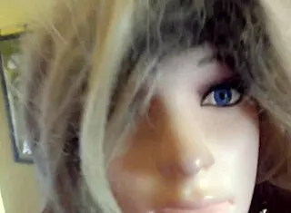 Hey, stripped naked outdoors for a quick pee then back inside fucking my doll hard