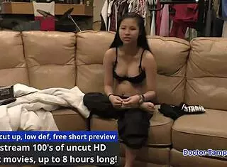 raya nguyen moans shaved pussy creampie pov deepthroat petite asian latex gloves