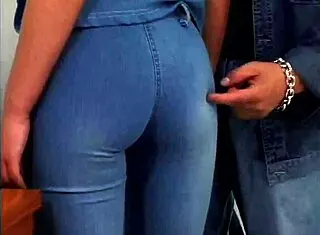 polish babe deepthroats rides then ass to mouth cum on tits in hardcore jeans scene