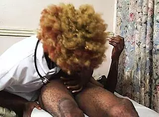 ebony babe's medical check turns into rough pussy pounding and squirting session