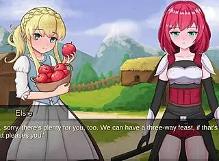 elise's juicy apples bounce in slave lord realms bondage gameplay fantasy