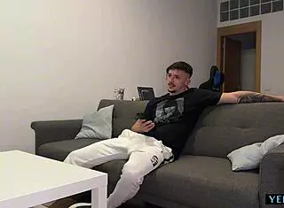 Invites Her Home for Movie Then Fucks Brunette Hard Face Style