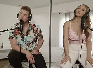 skylar snow's big natural tits bounce as van wylde fucks her passionately in the car