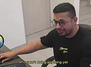 boss won't know i'm pounding his stepdaughter's tight pussy doggystyle