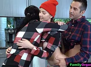 Stepdad Lures Sweet Stepdaughter with Crumbs for Forbidden Sofa Ride!