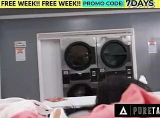 caught jennifer white pleasuring herself in public laundromat