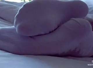 goddess feet tease beautifully in socks closeup compilation