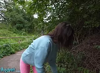 kristina grace fitness milf sucks cock outdoors then rides pov hard 💦🏋️‍♀️