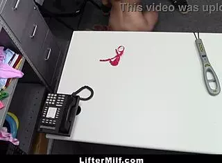 shoplifter milf punished with mall guard's monster cock cavity search