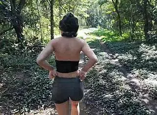 Stepdaughter's Teasing Ignites Wild Woods Anal Passion