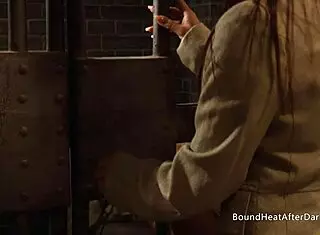 curvy slave licks mistress panties for bound lesbian orgasm rush