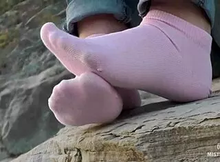 goddess feet tease beautifully in socks closeup compilation