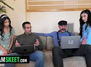 Delilah and Sona Explore Erotica with Stepfathers