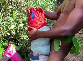 Young chubby black slut stuffed with huge fat cock toys creampie