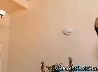 busty ebony babe facial cumshot after hardcore titty fuck