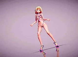 Mmd R18 Apple Pie Dances in Micro Bikini Skirt