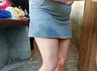 Hot Short Maid Grabs My Cock After Wife Leaves Bareback Fucks Rough in House Area!