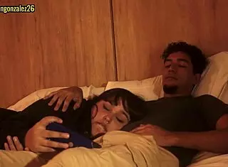 Chubby Argentinian BBW accidentally swallows stepdad cock during movie facial