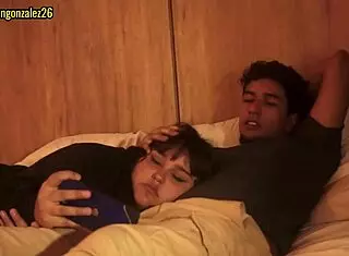 Chubby Argentinian BBW accidentally swallows stepdad cock during movie facial