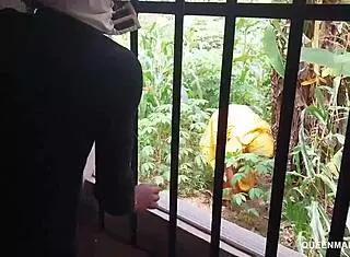 ranch landlady inspects farm then rides big black cock to wet creampie