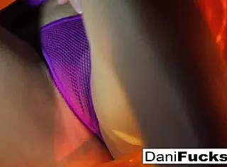 sexy brunette dani fingers tight wet pussy solo teasing