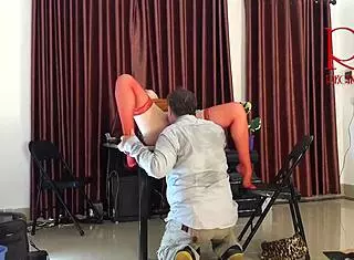 Employee skips panties monday teases pussy lick and dick suck at work?