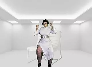 Granny princess leia licks darth daughter before dark cum