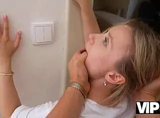 Vip4k. Cute Shaved Blonde Cheats Boyfriend Cash Pickup Czech Street