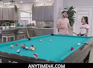 freya von doom teen pool table pov handjob blowjob fuck