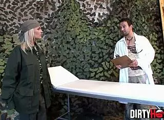 Jasmine Rouge's Routine Army Check-Up with Titus Steel Turns Dirty