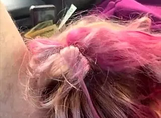 Pretty street hooker kneels in car backseat sucking cum into whore mouth.