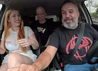 Antony Tita Rides Curious with Bruno in Street Car