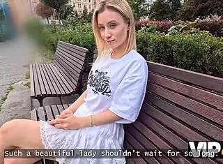 Vip4k. Cute Shaved Blonde Cheats Boyfriend Cash Pickup Czech Street