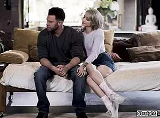 Stepdaddy fucks petite teen's tight ass deep in taboo pounding!