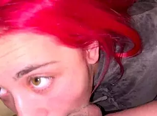 damn this slave gags hard on sloppy deepthroat facefuck ball lick tease chokin wet