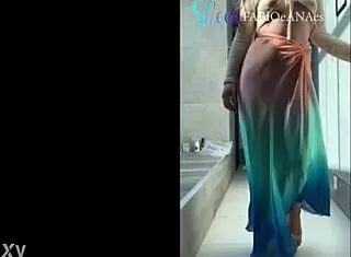 Sensual Brazilian milf dances in miniskirt panties for cuckold voyeur homemade! 😏🍑🔥