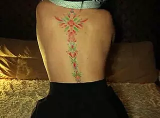 Stepbrother Realizes Porn Movie with Tattooed Stepsis Cumshot POV