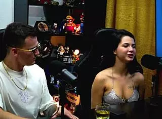 Latvian naturist Natasha couldn't resist hot beach kiss in front of hubby during podcast