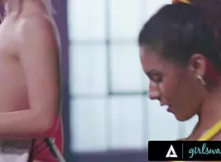 Girlsway Petite Blonde's Retro Gym Class Ends in Wild Orgy Lick Fest!