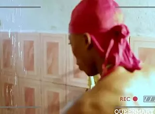 Fat ebony wife caught fucking huge black cock on hidden home CCTV