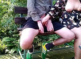 my horny mother-in-law flashes her huge natural tits craving public attention