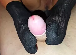 Stepmom Deep in Socks Fingers Herself Before Hard Fuck