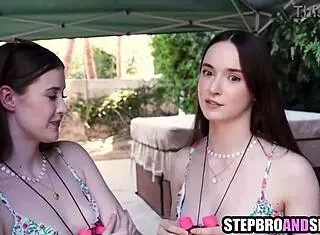 step sisters crave step bro's huge cock