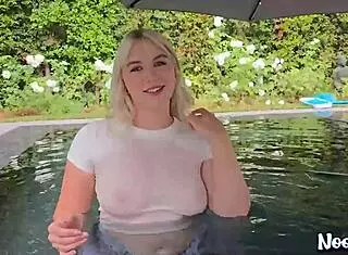 Dad's Blonde Girl Punished Hard In Garage POV Cock Pounding