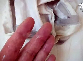 french guy jerks huge cock in dirty solo pov roleplay panties humiliation cum covered fetish